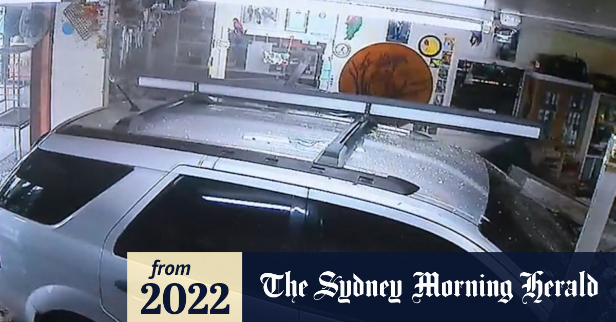 Video Car smashes into Adelaide pet shop